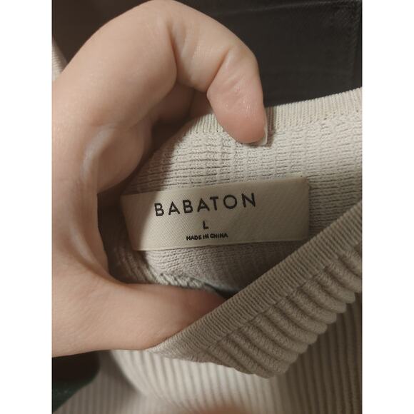 Aritzia Babaton Ribbed Sculpt Knit Square neck Cropped Tank Top in Pearl Size L - Picture 7 of 7